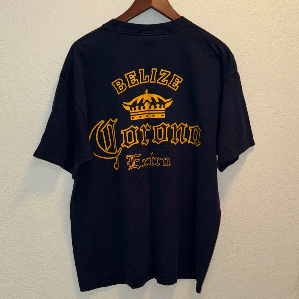 Corona Extra Black Tee with Gold Logo